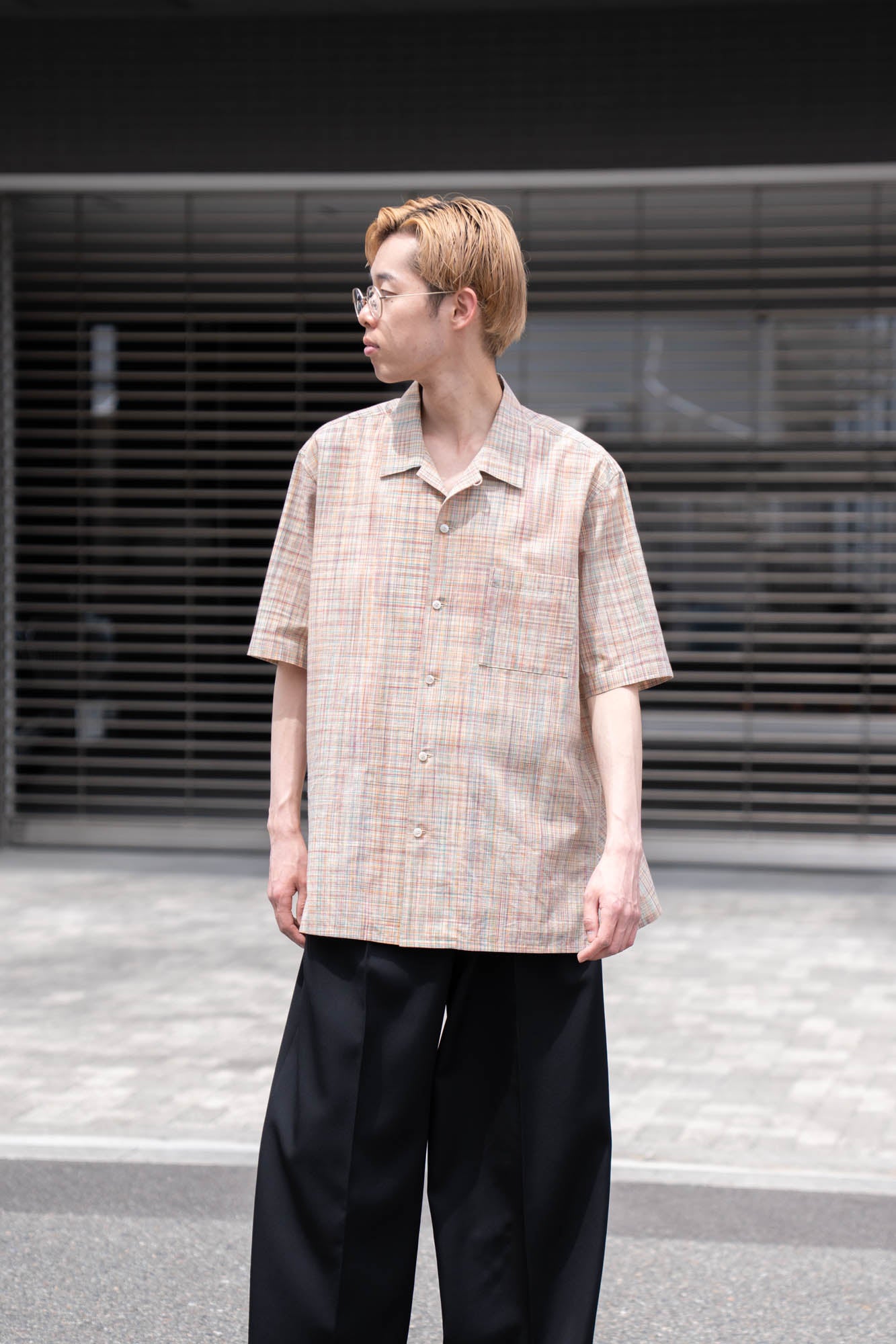 cotton ikat check shirt