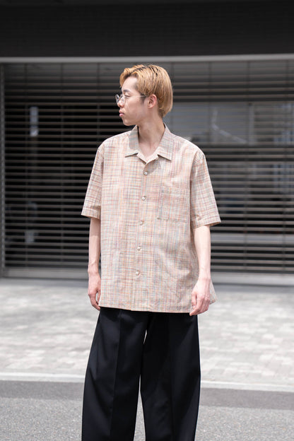 cotton ikat check shirt