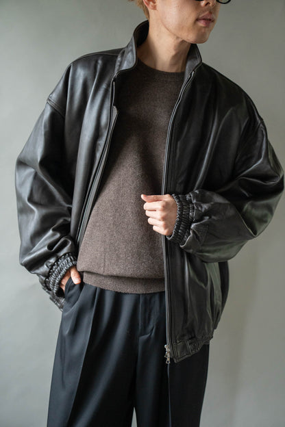 SHEEP LEATHER STAND COLLAR JACKET(ST.1553)
