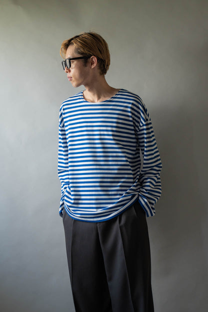 BORDER LONG T SHIRT