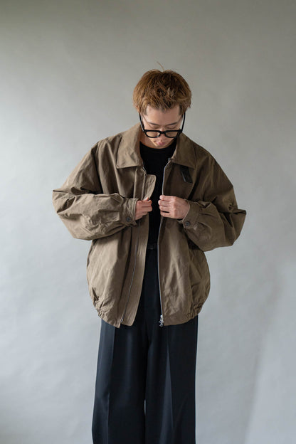 DETATCHABLE COLLAR RESIN-FINISH COTTON JACKET(ST.1576)