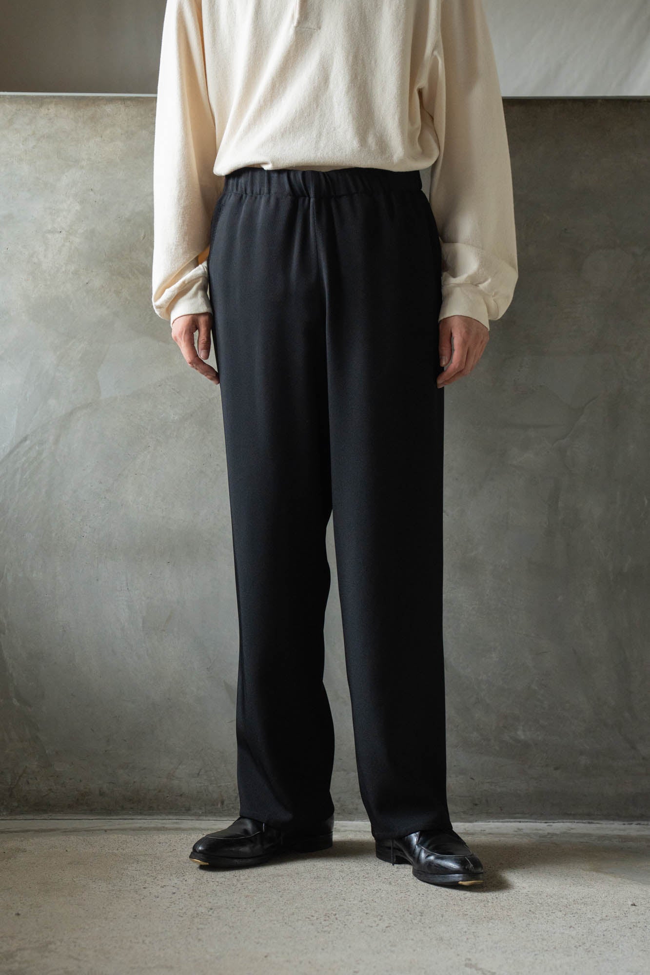 Drawstring Trouser in Rayon Tricotine
