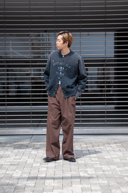 Vintage-effect sweat cardigan