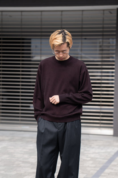 RIGID CASHMERE GARMENT DYED SWEATER P/O