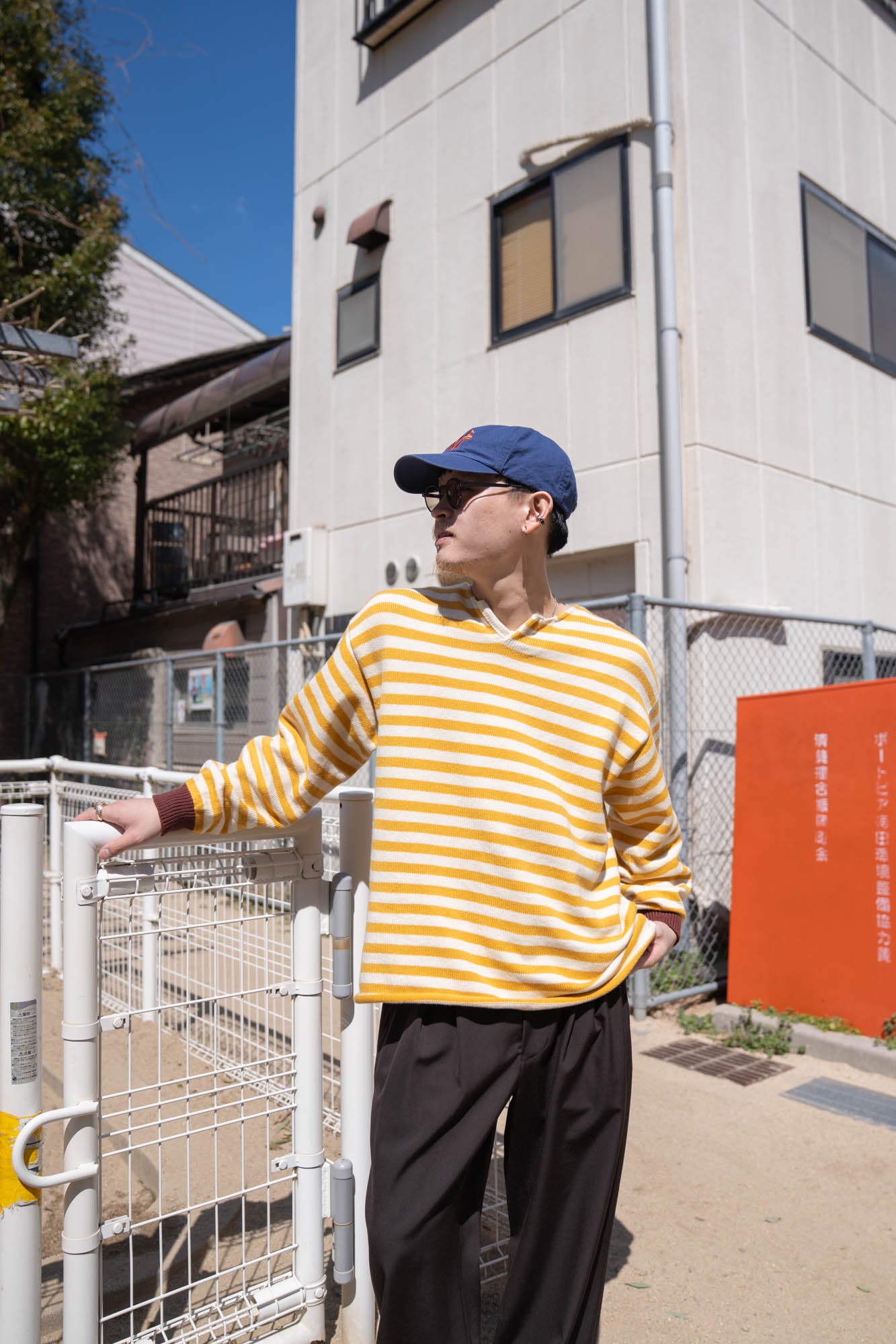 Cotton skipper border pullover