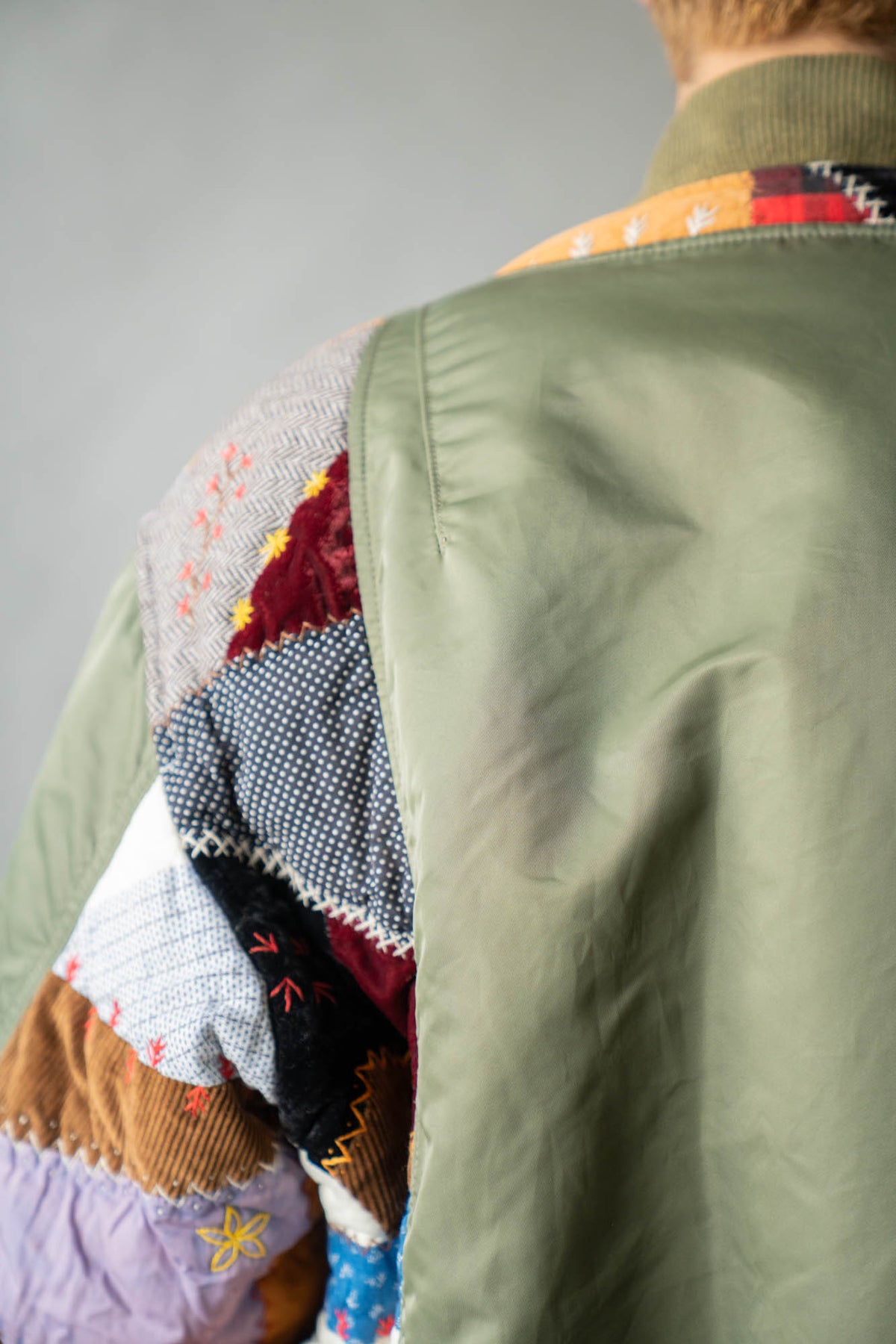 Quilt bomber jacket