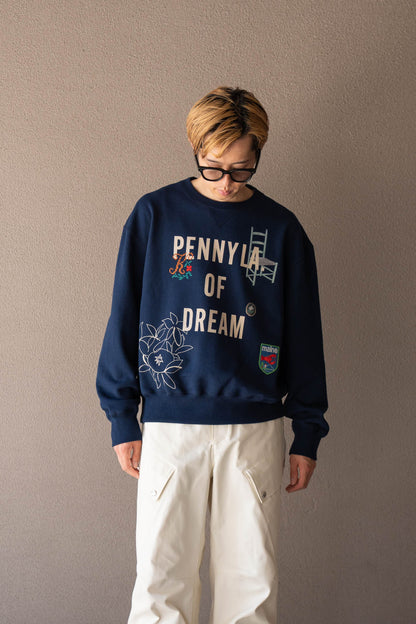 Hand-stitched sweatshirt