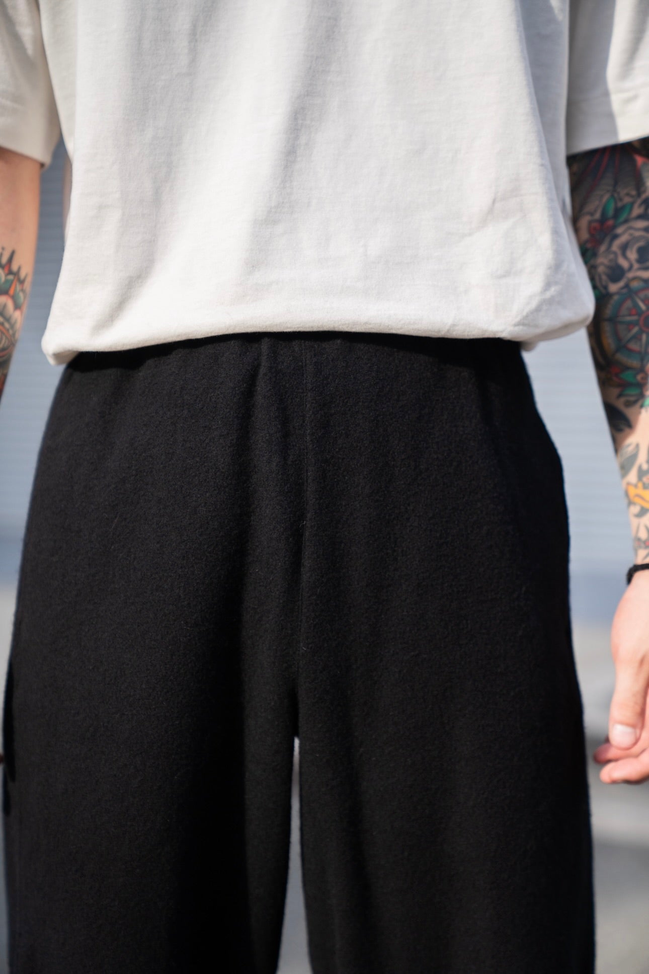 WOOL/CASHMERE FLEECE EASY TWIST TROUSERS(ST.1270)