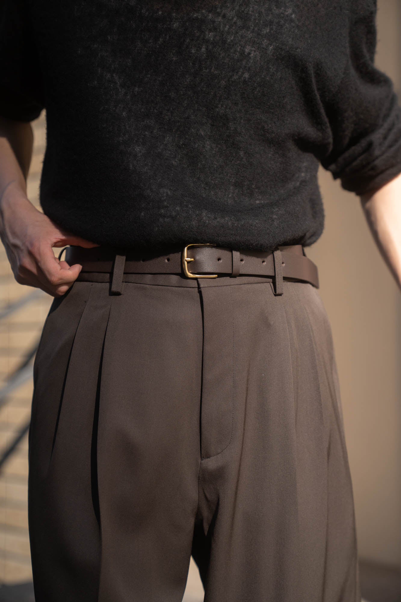 CLASSIC LEATHER BELT (PINNED BUCKLE)(ST.1677)