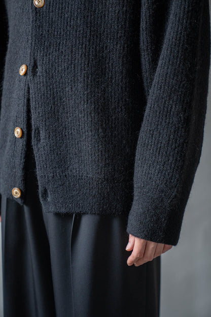 CREW-NECK KNIT CARDIGAN