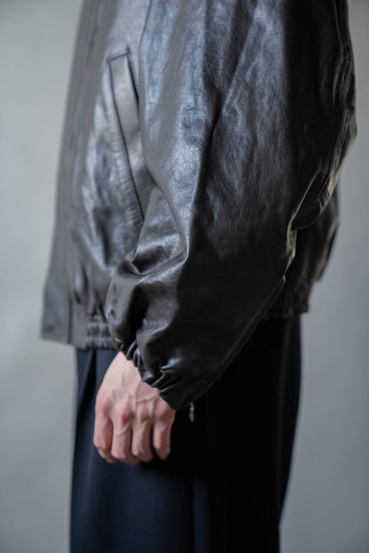 MOUTON COLLAR CALF ZIP JACKET(ST.1549)