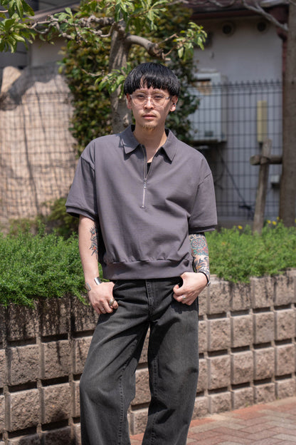HALF ZIP JERSEY SHORT SLEEVE