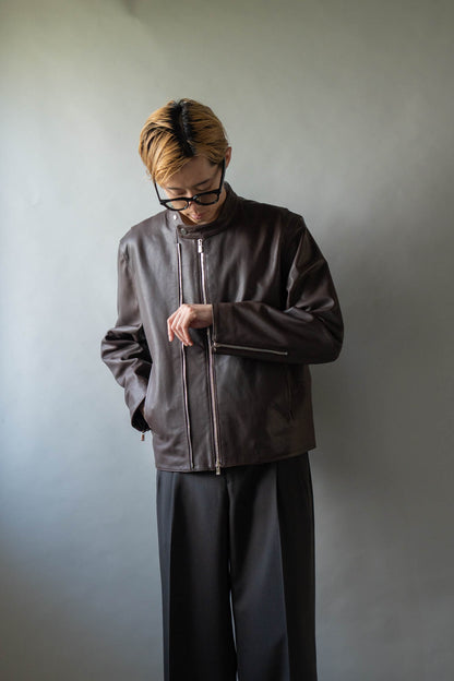 Leather Double Zip-up Blouson