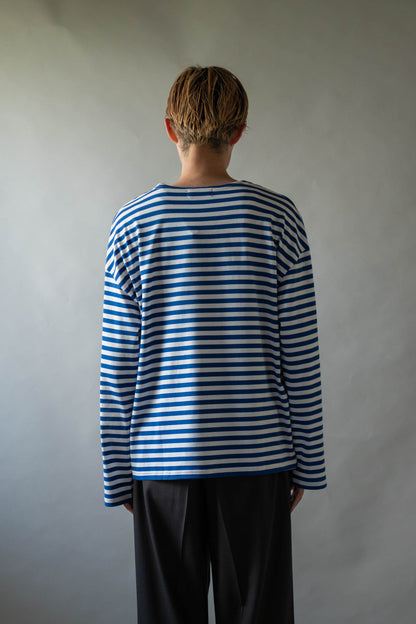 BORDER LONG T SHIRT