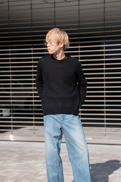 W/AL/NY KNIT CREW NECK LS(ST.1480)