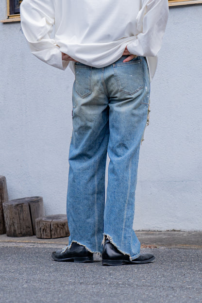 Organic Cotton Denim Pants*Crashed