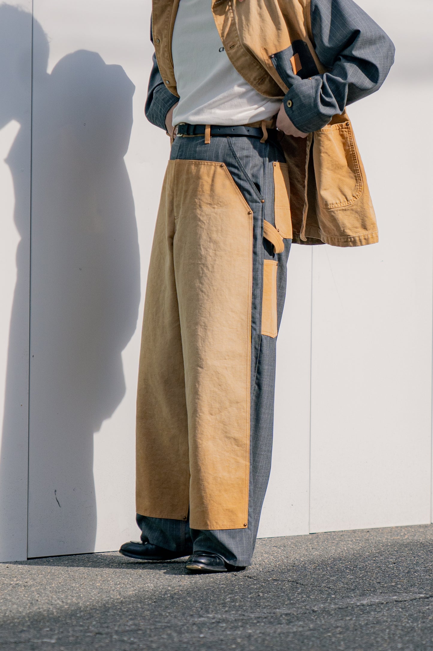 Vintage-effect work pants