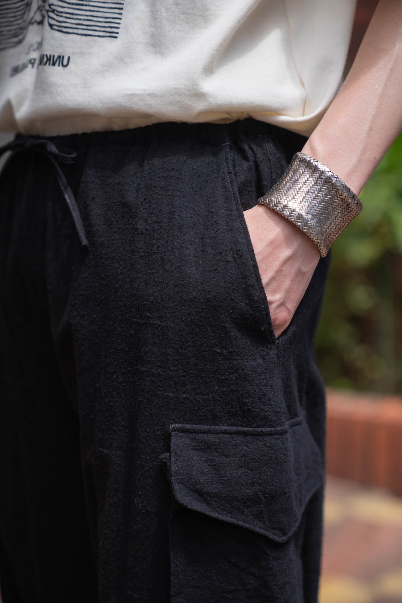 Silk/Cotton Nep Side Seamless 4P Pants