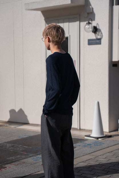 Carved Laceish Knit in Marcerized Cotton