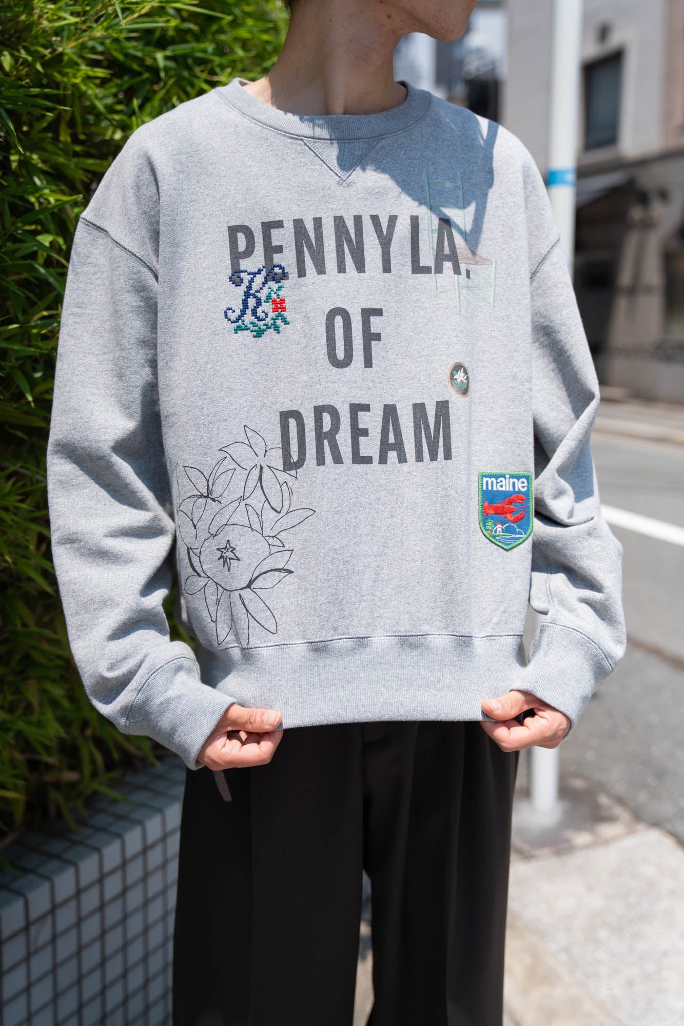 Hand-stitched sweatshirt