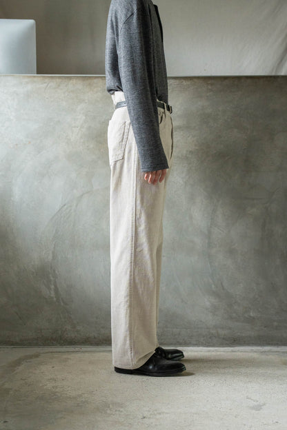 stone‑washed corduroy pants