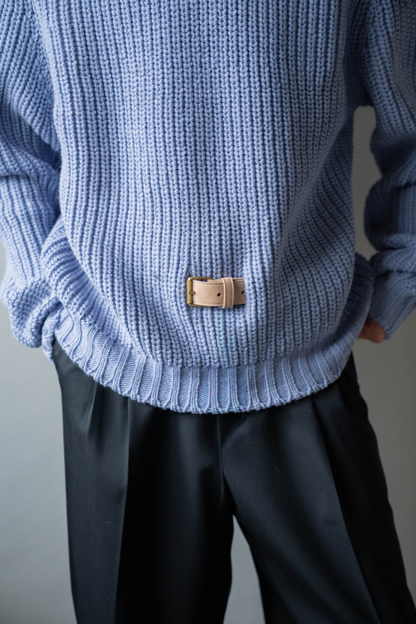 Belt. Slit Knit in Merinos d`Arles