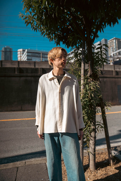 Draped Shirt-Jacket in KP