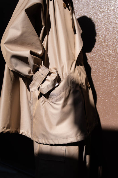 Giza cotton short trench coat