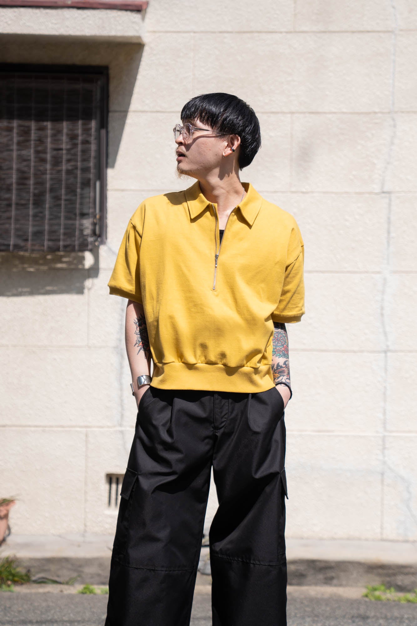 HALF ZIP JERSEY SHORT SLEEVE