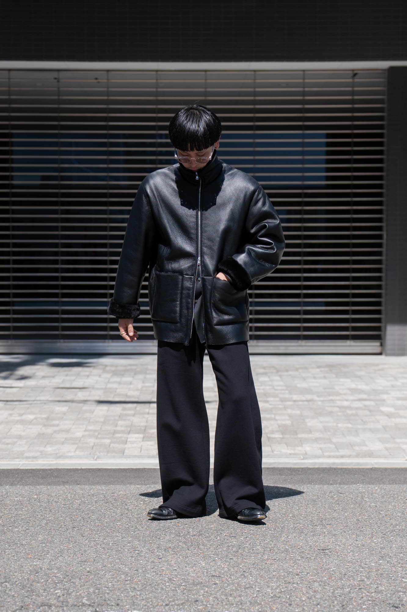 CUT-OFF MOUTON JACKET(ST.1222)