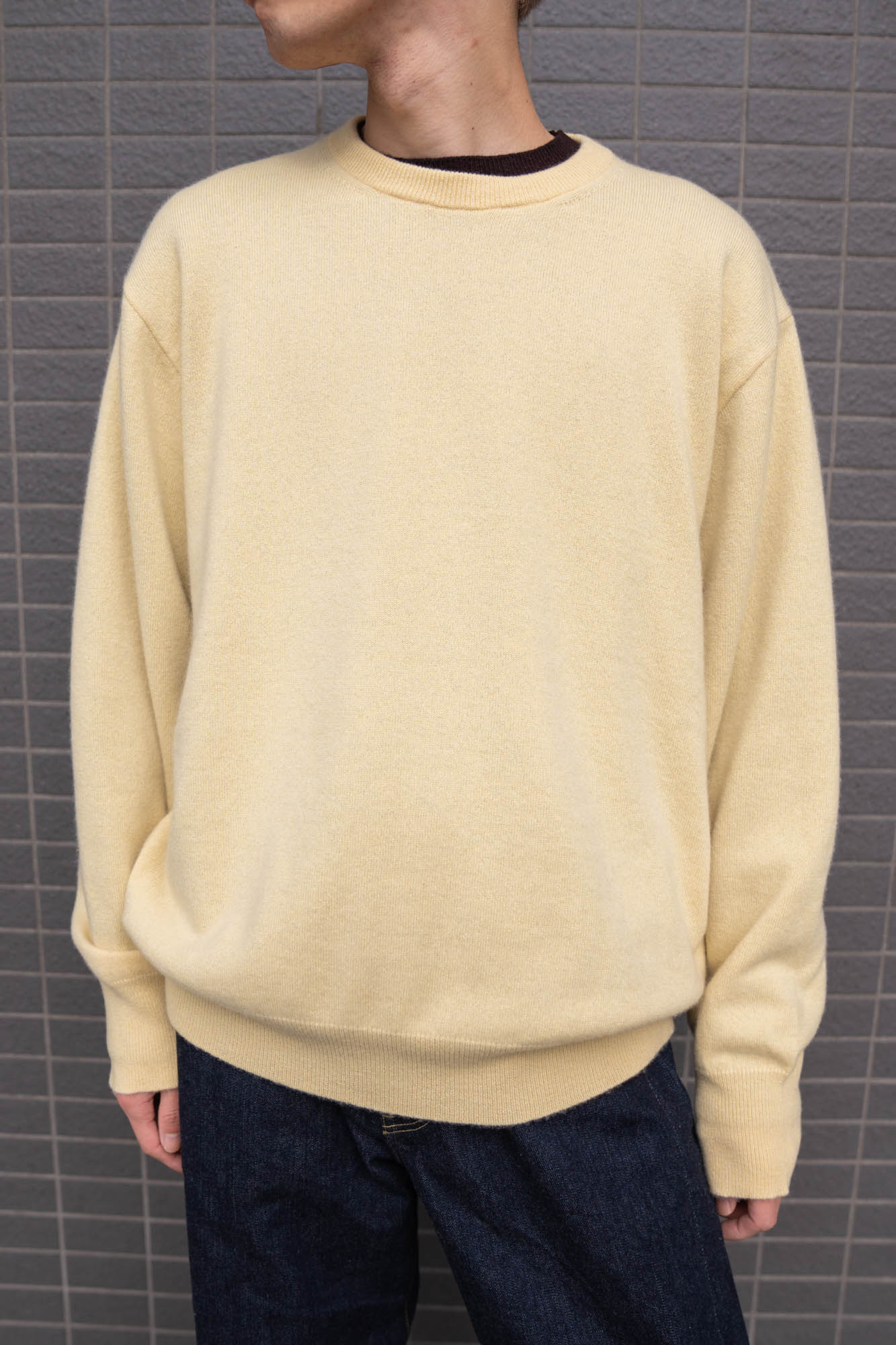 PURE CASHMERE KNIT CREW NECK LS(ST.1473)