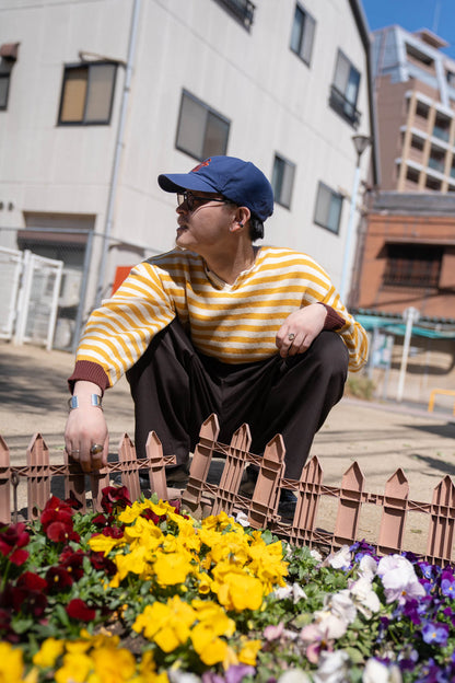 Cotton skipper border pullover