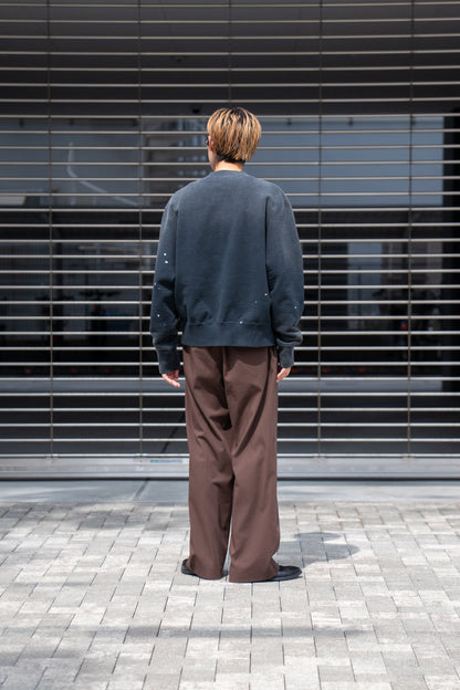 Vintage-effect sweat cardigan