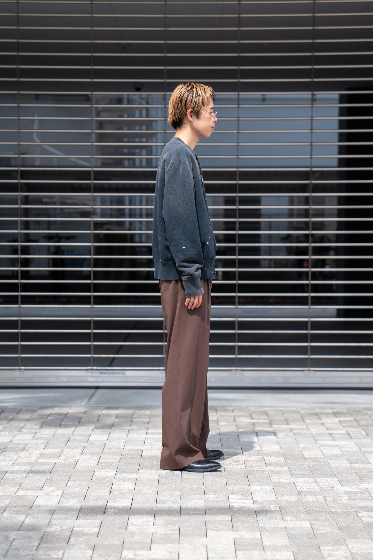 Vintage-effect sweat cardigan