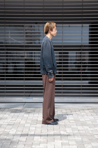 Vintage-effect sweat cardigan