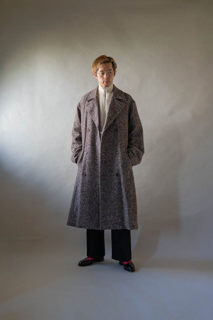 LOOP TWEED DOUBLE-BREASTED COAT
