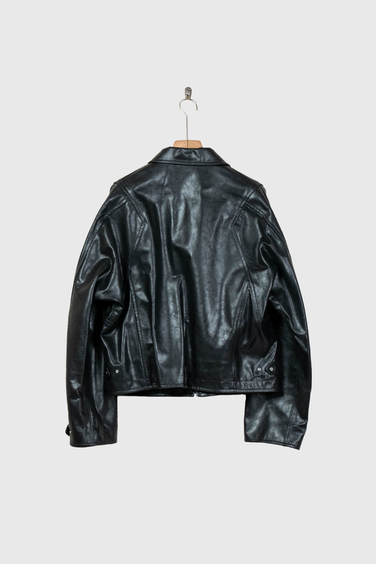 MODIFIED-SLEEVE LEATHER MOTOR JACKET