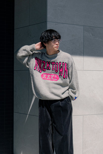 sign 別注 HAND KNIT COLLEGE SWEATER