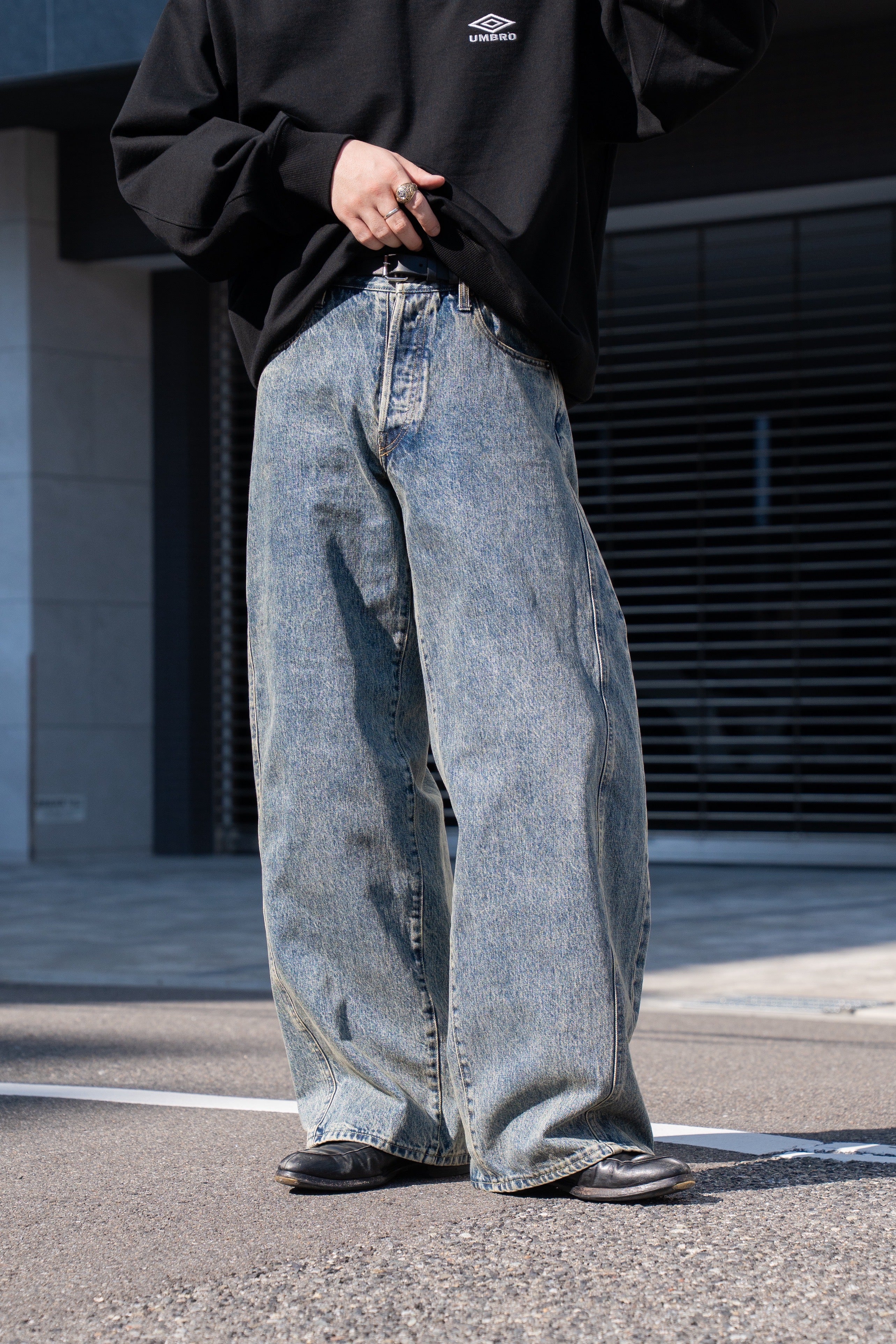 最終値下げ　DEFORMATION WIDE DENIN JEANS XS DEFORMATION WIDE DENIN JEANS デフォーメーションワイドデニムパンツ