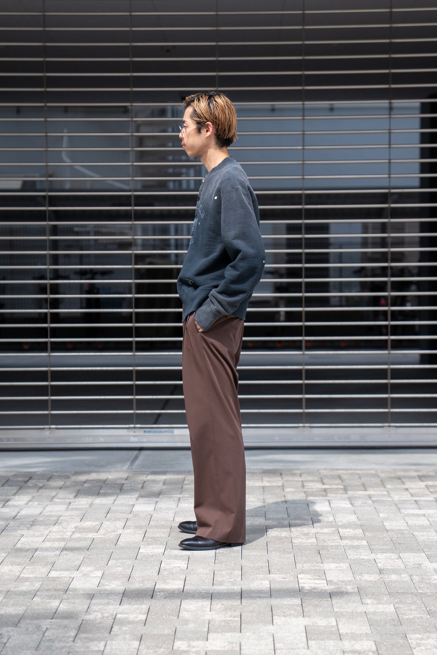 Vintage-effect sweat cardigan