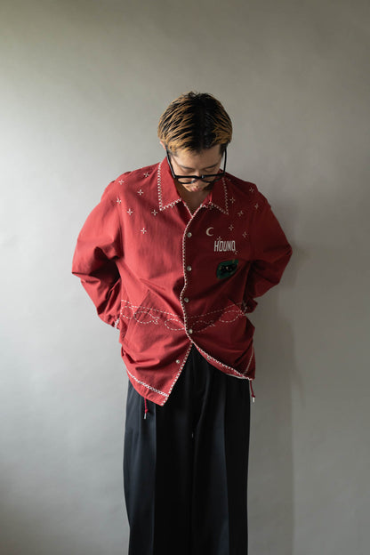 Cross-stitch coach jacket