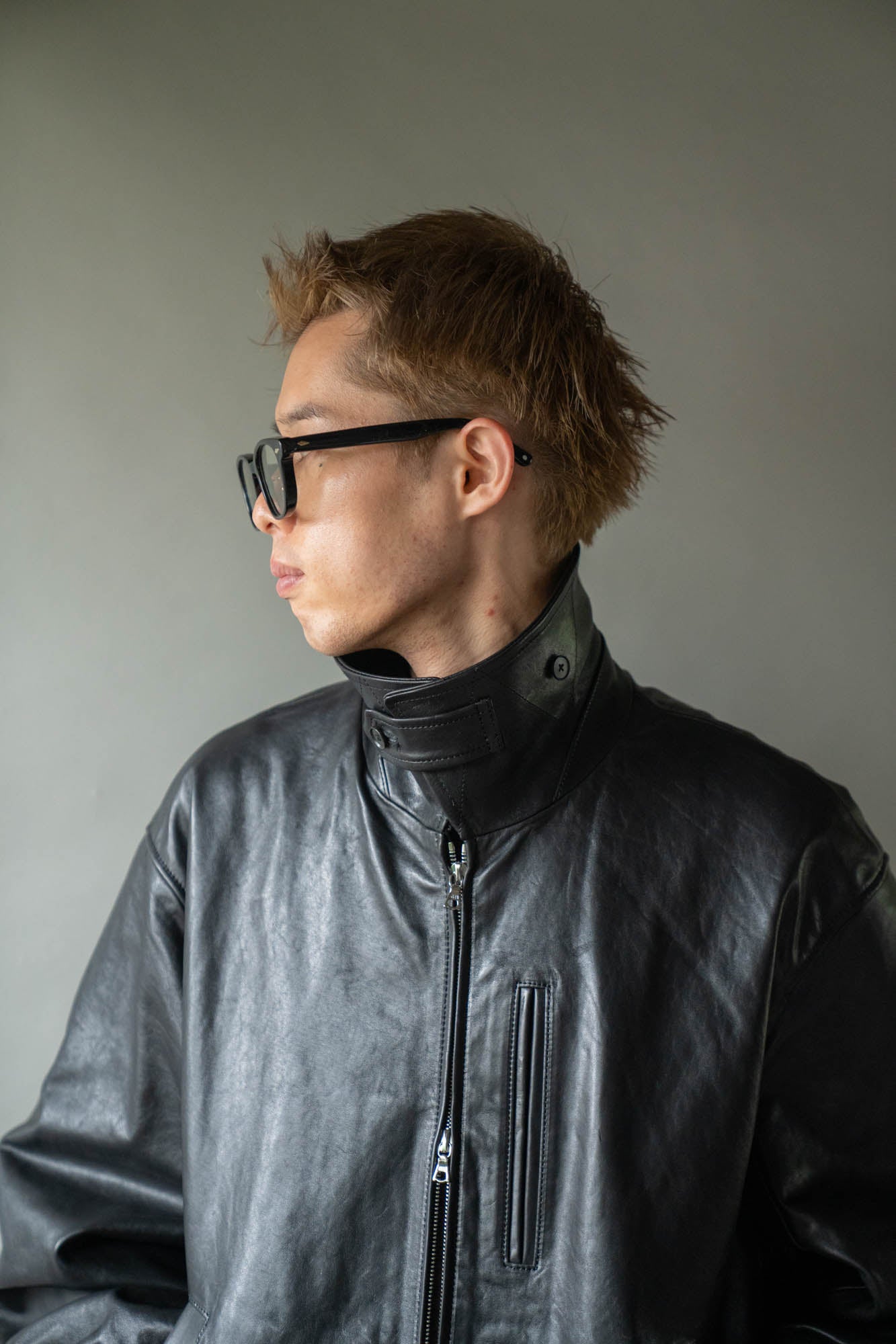 CALF ZIP SHORT JACKET(ST.1550)