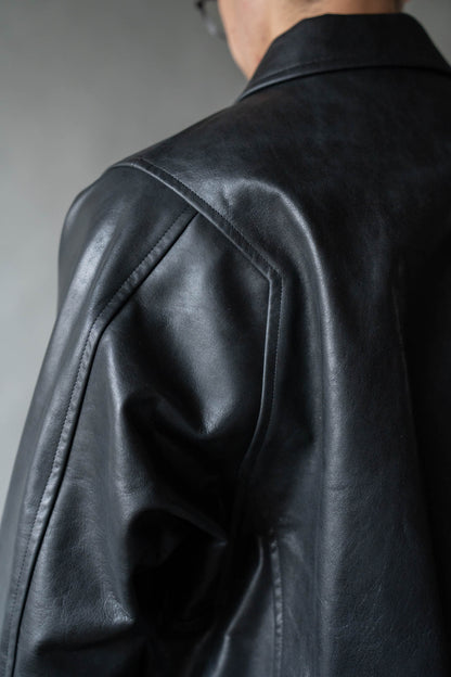 MODIFIED-SLEEVE LEATHER MOTOR JACKET