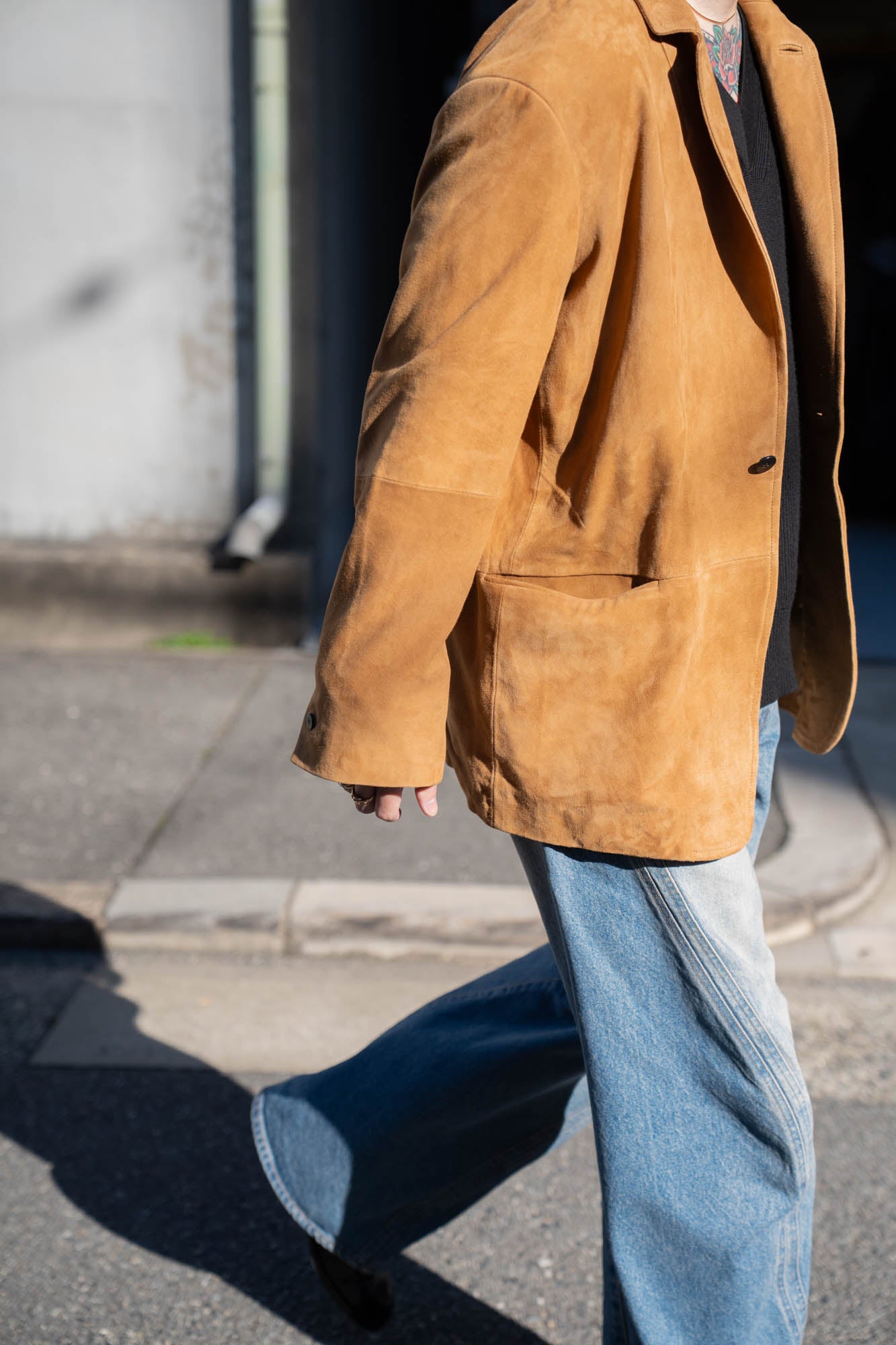 Suede Single Breasted Jacket