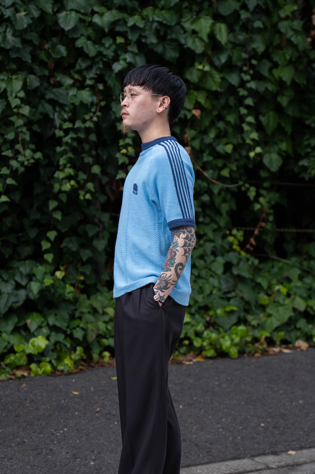 KNITTED TRAINING T-SHIRT