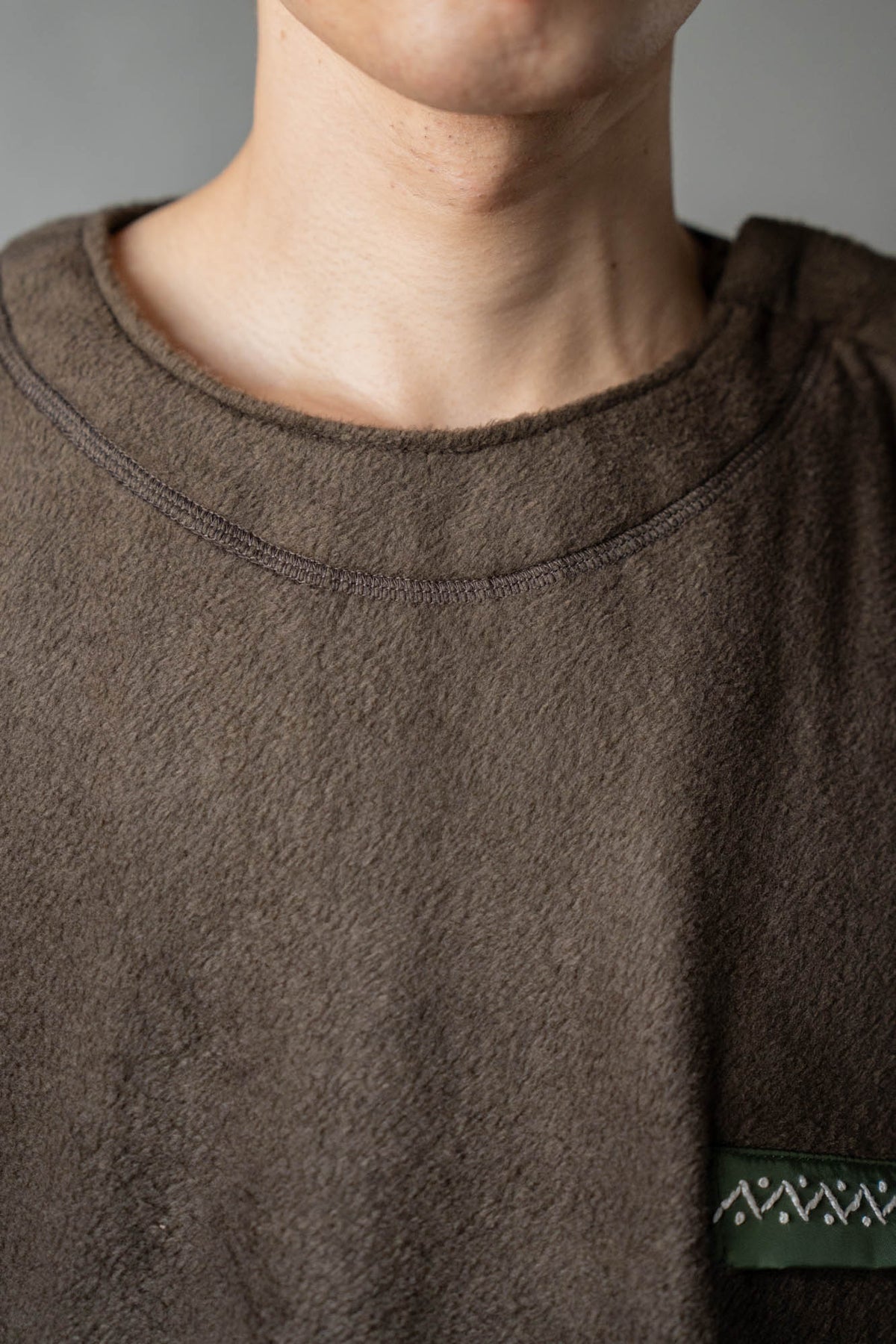 Quilt fleece pullover
