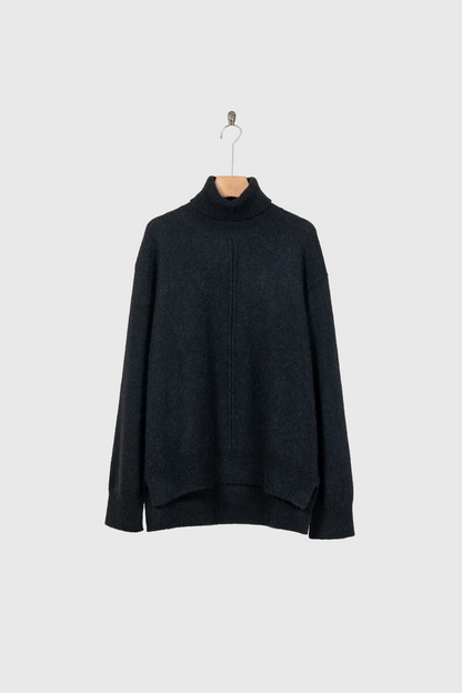 WOOL/ALPACA KNIT LOOSE TURTLE NECK PO(ST.1295)