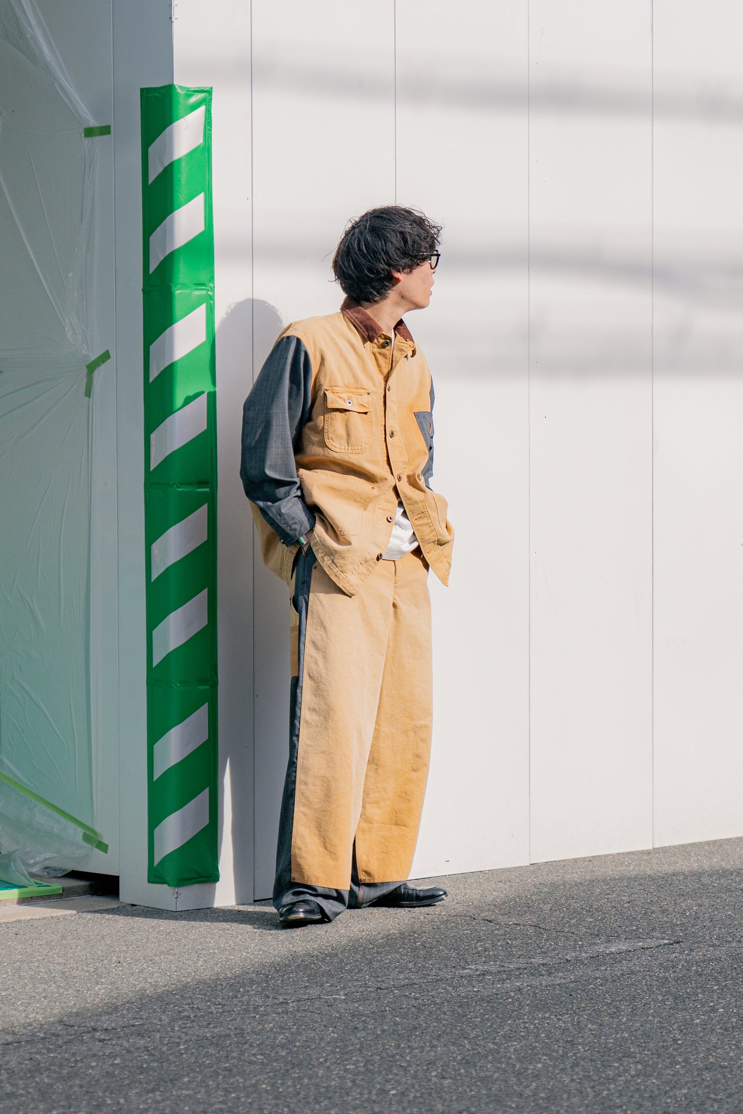 Vintage-effect work coat