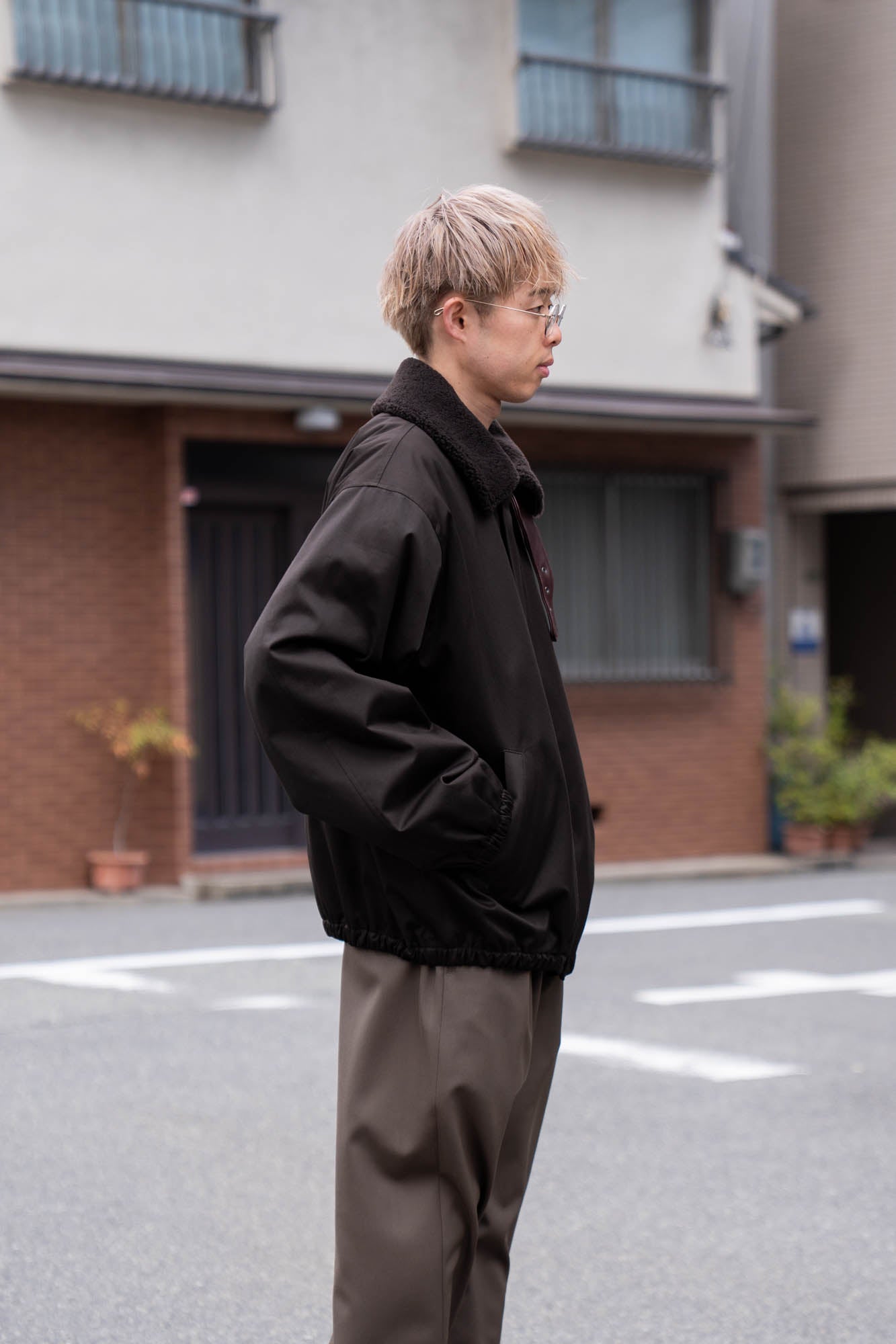 MOUTON COLLAR PADDED JACKET(ST.1376)