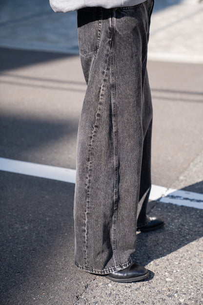 DEFORMATION WIDE DENIN JEANS(ST.1345)
